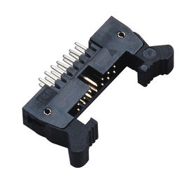 2.00mm 16 conector do encabeçamento 180°DIP da trava do Pin com flash de bronze do ouro