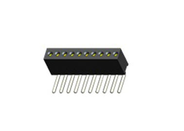 encabeçamento fêmea do Pin do círculo do conector do MERGULHO WCON do ângulo 1*15P direito de 1.27mm