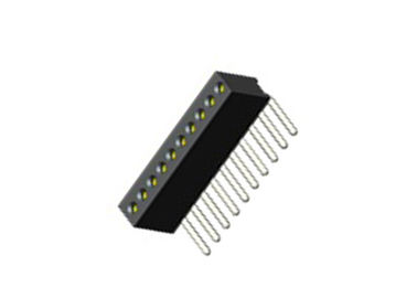 encabeçamento fêmea do Pin do círculo do conector do MERGULHO WCON do ângulo 1*15P direito de 1.27mm