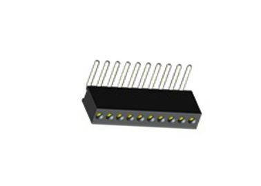 encabeçamento fêmea do Pin do círculo do conector do MERGULHO WCON do ângulo 1*15P direito de 1.27mm