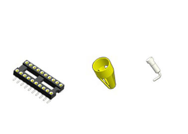 Pin 14 soquete de bronze L=7.43mm de /Sn Michined IC do flash do ouro do encabeçamento fêmea de 2,54 milímetros