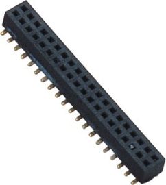placa de 1.00mm para embarcar o preto fêmea de SMT PA9T do conector duplo do encabeçamento da fileira