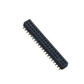 Ângulo direito de PA9T Pin Header 2,54, fileira dobro preta Pin Header